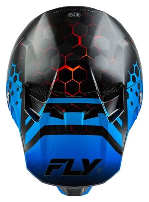 Casco integral Fly Racing Fly Formula CC Tektonik Negro / Azul / Rojo