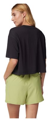 T-Shirt Manches Courtes Byrd Crop Femme Noir