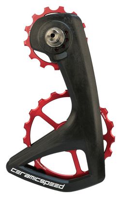 Chape de Dérailleur CeramicSpeed OSPW RS 5-Spoke 13/19T pour Dérailleur Shimano Ultegra Di2 (R8150) / Dura-Ace Di2 (R9250) 12V Rouge