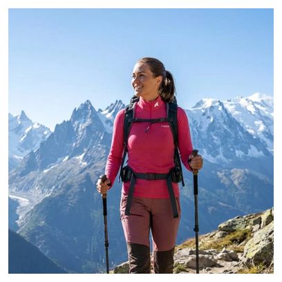 Bjork Zip 210 – Sous-vêtement mérinos zippé respirant rose