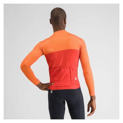 Sportful Pista Thermal Maglia a maniche lunghe rosso/arancio