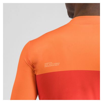 Sportful Pista Thermal Maglia a maniche lunghe rosso/arancio