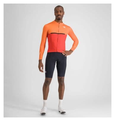 Sportful Pista Thermal Maglia a maniche lunghe rosso/arancio