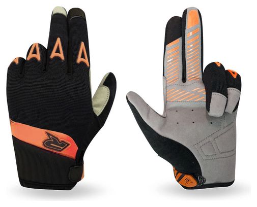 Lange Racer Handschoenen Rock D3O Handschoenen Zwart / Oranje