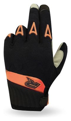 Guanti lunghi Racer Gloves Guanti Rock D3O Neri / Arancioni