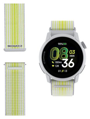 Coros Pace 4 GPS-Uhr, Nylon, Weiß