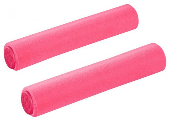 Pair of Supacaz Siliconez Grips Fluorescent Pink