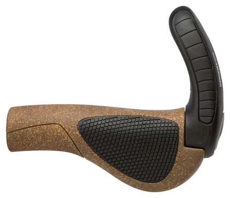 Ergon GP3 BioKork Grips with Bar End Brown Black