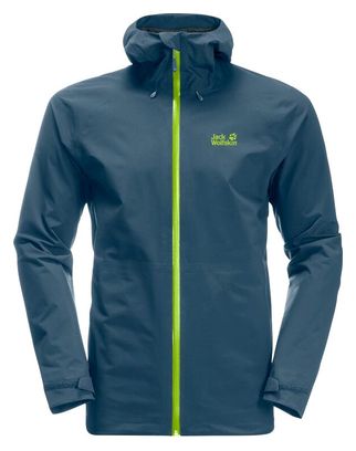 Chaqueta impermeable Jack Wolfskin Highest Peak Azul Hombre