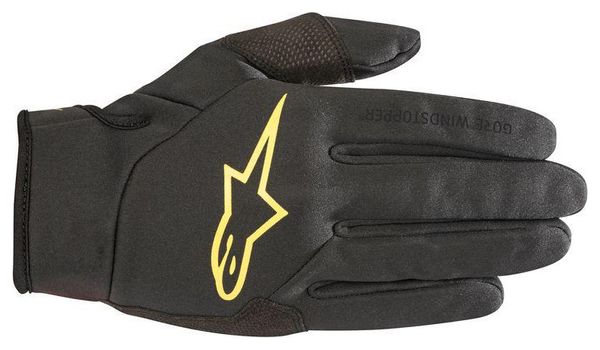 Alpinestars Cascade Gore Windstopper guante negro / amarillo ácido