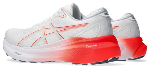 Asics Gel Kayano 30 Women's Running Shoes White Red