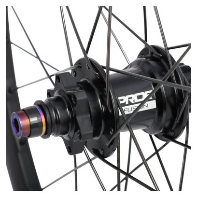 Paire de Roues Carbone Wave Expert 20 Pride Fusion Disc 10mm Noir Mat