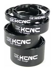 <strong>Kit de gestión KCNC Distanciadores Alu LIGHT</strong> 1'' 1/8 Negro 3/5/10/14/20 mm