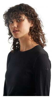 Maillot Manches Longues Femme Icebreaker Mérinos 260 Tech Noir