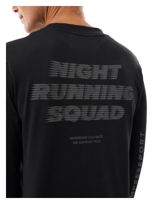 Compressport Performance Night Running Squad hardloop-T-shirt, zwart, dames