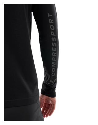Compressport Performance Night Running Squad hardloop-T-shirt, zwart, dames