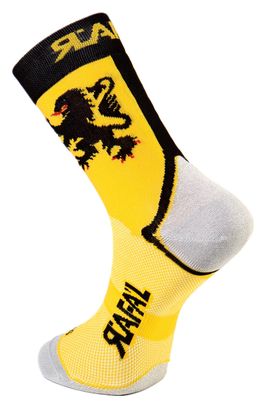Paar sokken RAFA'L model Selection De Leeuw van Vlaanderen Geel Zwart
