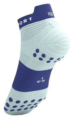Calcetines Compressport Pro Racing V4.0 Run Low Blanco/Azul