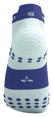 Calcetines Compressport Pro Racing V4.0 Run Low Blanco/Azul