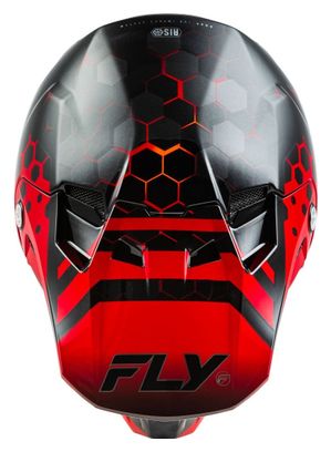 Fly Racing Fly Formula CC Tektonik integraalhelm Zwart / Rood / Oranje