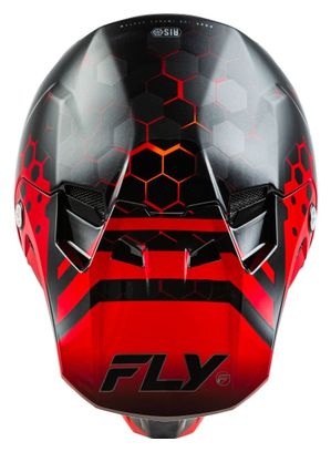 Integralhelm Fly Racing Fly Formula CC Tektonik Schwarz / Rot / Orange
