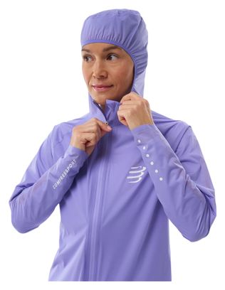 Veste Imperméable Compressport Hurricane Violet Femme
