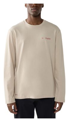 Maglietta a maniche lunghe Haglöfs beige da uomo