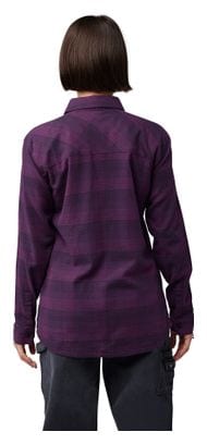 Fox Survivalist Donna Camicia a maniche lunghe Nero/Purple