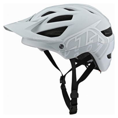 Troy Lee Designs A1 MIPS Classic Light Gray / White Helmet