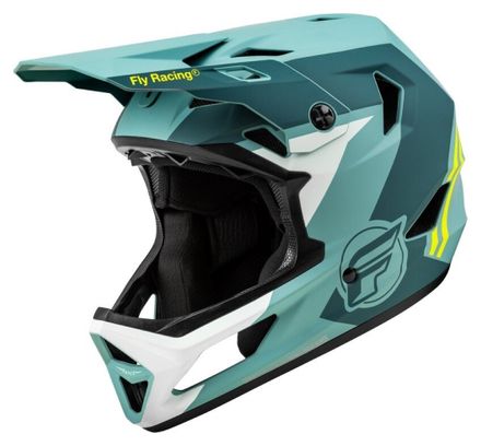 Casco Fly Racing Rayce Azul Mate Piedra/Hi-Vis