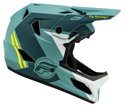 Casco Fly Racing Rayce Azul Mate Piedra/Hi-Vis