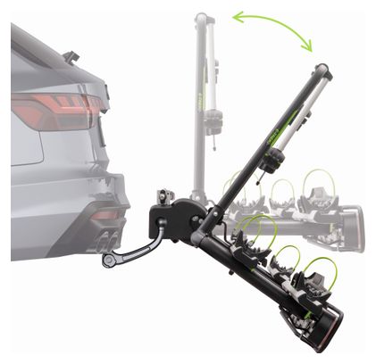 Porte-Vélos sur Boule d'Attelage E-TREK pour 2 vélos électriques - Système de Sécurité - Châssis Acier/Aluminium - 30kg/rail