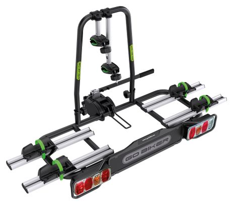 Porte-Vélos sur Boule d'Attelage E-TREK pour 2 vélos électriques - Système de Sécurité - Châssis Acier/Aluminium - 30kg/rail