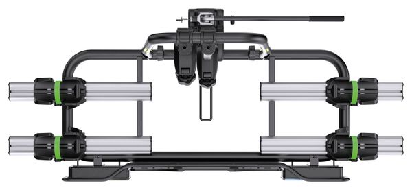 Porte-Vélos sur Boule d'Attelage E-TREK pour 2 vélos électriques - Système de Sécurité - Châssis Acier/Aluminium - 30kg/rail
