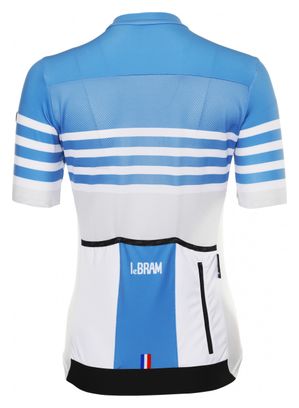 LeBram Tourmalet Short Sleeve Jersey Blue / White Adjusted Fit