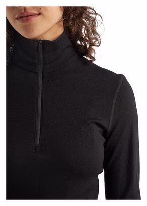 Langarmtrikot Damen Icebreaker 260 Tech Half Zip Schwarz