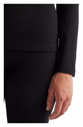 Langarmtrikot Damen Icebreaker 260 Tech Half Zip Schwarz