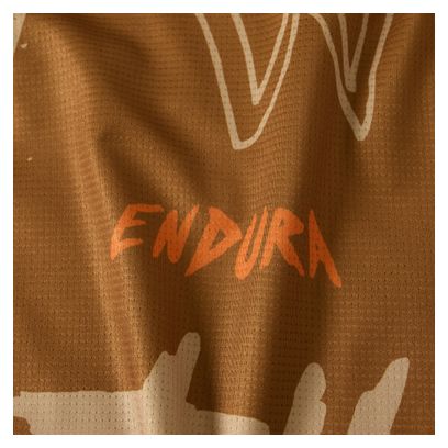 Camiseta de manga corta Endura Singletrack Print marrón para hombre