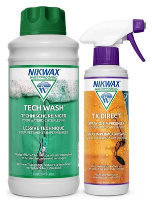 Lessive Tech Wash 1L et imperméabilisant TX.Direct Spray-On 300ml