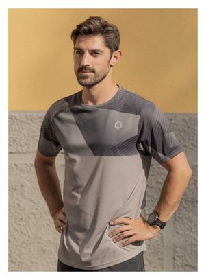 T-Shirt De Sport Manches Courtes Rogelli Rush - Homme - Taupe