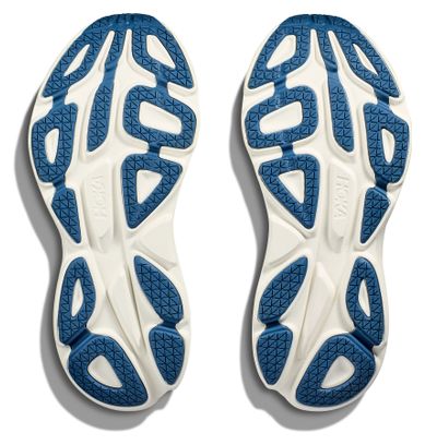 Chaussures Running Hoka Bondi 8 Blanc/Bleu/Or Homme