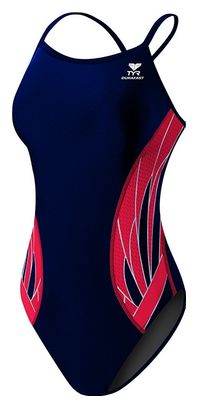TYR Phoenix Diamondfit Women&#39;s One-Piece Swimsuit Blue / Red