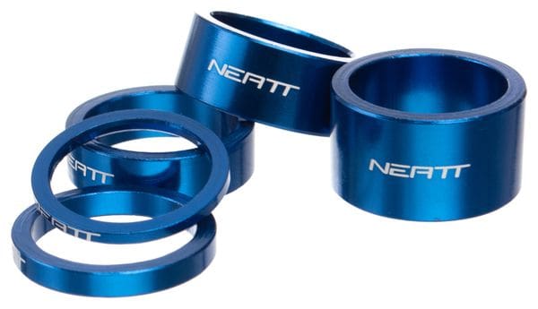 Neatt Aluminium Headset Spacers (x5) Blauw
