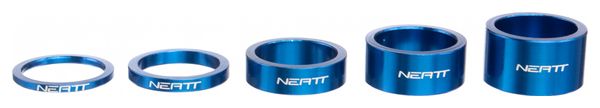 Neatt Aluminium Headset Spacers (x5) Blauw