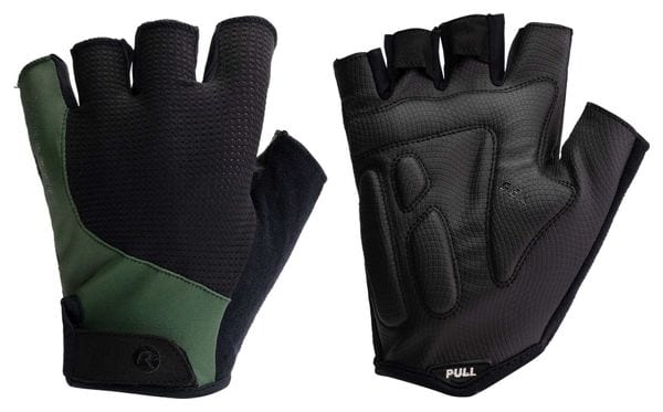 Gants Velo Rogelli Essential - Homme - Noir/Vert militaire