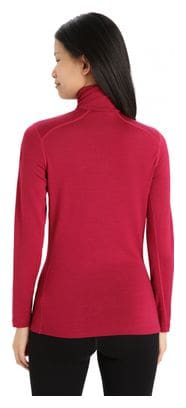 Maillot Manches Longues Femme Icebreaker 260 Tech Half Zip Rouge
