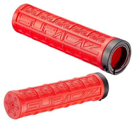 Paar Supacaz Grips Grizips Rot