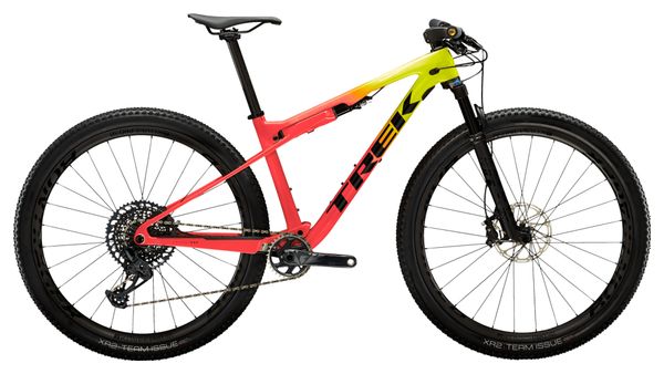 VTT Tout-Suspendu Trek Supercaliber 9.8 GX Sram GX Eagle 12V 29'' Rouge Corail/Jaune Radioactif Gén 1