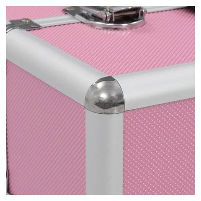 vidaXL Mallette à maquillage 37x24x35 cm Rose Aluminium