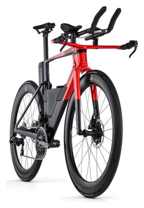 Vélo de Triathlon BMC Speedmachine 01 Two Sram Force eTap AXS 12V 700 mm Rouge Neon Noir Carbon 2024